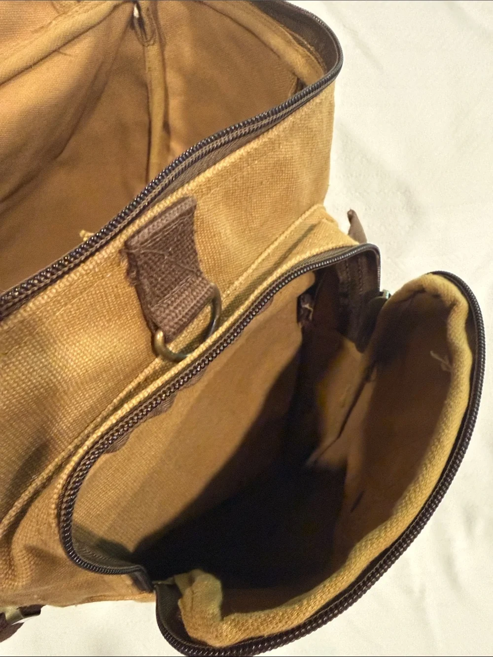 Rothco Tan Convertable Canvas Backpack with Brown Accents